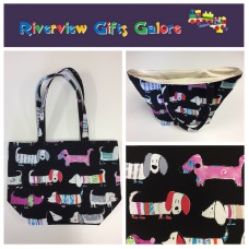 Large Tote Bag - Dogs Black Large Tote Bag - Dogs Black